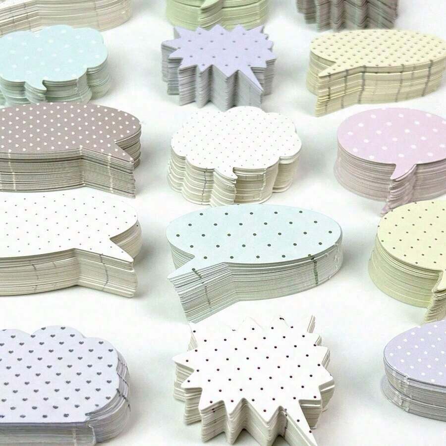 Stiker Tempel Berbentuk Gelembung Ucapan Polkadot Lucu, Stiker Tempel Kotak Dialog Asimetris Lucu, Alat Tulis Dekorasi Pembuatan Kartu Scrapbook, Cocok Untuk Scrapbooking DIY - Satu-Ukuran - View 1