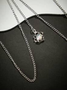 Rhinestone Pearl Waist Chain Belt Layered Body Chain Sexy Belly Chain Pendant Crystal Bikini Beach Jewelry Festival Party Women Accessories - Multicolor - View 4