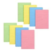Eagle 8 Pack Lined Sticky Notes With Lines 4X6 In, 8 Pastel Slef-Stick Pads | Large Ruled Sticky Note Pads Colorful Super Sticking Power Notepads, Easy To Post For Office, School, Home, 50 Sheets/Pad - A - View 8