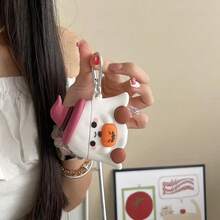 Cute Halloween Ghost Earphone Protective Case, Compatible With Pods 4 And Pro 3, With Hook For Hanging Decorative Charms, Wireless Bluetooth Earphone Cover, Phone Accessory - Multicolor - View 5