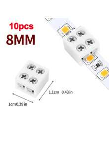 High Quality LED Strip Buckle 8mm Terminal Splice Plug Screw-In 2-Pin Fixing Clip Free Welding Led Light Strip Connector - A - View 17