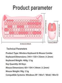 MOFII Keyboards & Mouse Combos - campuran merah muda - View 8