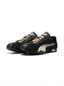 Puma Sepatu Kasual Low-Top Unisex H-Street Mesh Hitam-Kuning Senja 40726604 - Hitam - View 3