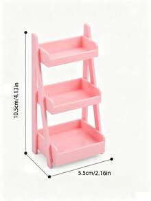 Mini 3-Tier Desktop Storage Rack – Multifunctional Display Stand For Craft Supplies & DIY Accessories – Perfect Gift For Back-To-School Or Christmas - Multicolor - View 9