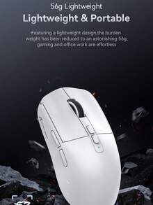 ATTACK SHARK Mouse Nirkabel Ringan PAW3395 Gaming Tiga Mode Mouse Bluetooth Nirkabel Pengisian Daya dengan Basis RGB Mouse Gaming Kompetitif Komputer - View 6