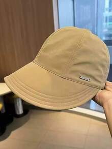 1件女款可折疊可調節寬帽簷防曬棒球帽，抗UV透氣帽，春夏日常百搭女帽 - 彩色 - 查看 13