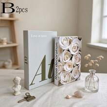 2/3pcs Home Fashion Faux Book Decor, Luxury Decorative Books, Living Room Decor, Home Decor, Coffee Table Books, Modern Fashion Decorative Books, Stackable Display Books, Hotel Decor, Gift - Decor Book - View 5