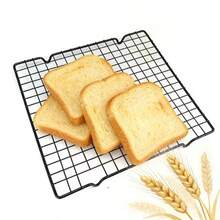 1pc Non-Stick Black Iron Baking Cooling Rack 11x10 Inch Baking Rack For Cooking And Baking, Perfect For Cakes, Bread And Grilling, Essential Kitchen Tool And Accessory, Ideal Choice For Baking Supplies And Equipment, Baking Tool - Black - View 1