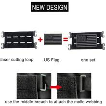 6 buah Patch Taktis Nilon, Papan Patch Molle, Panel Display, Dudukan Patch Kait dan Loop, Strip Patch Kait dan Loop, Webbing Kait dan Loop untuk Ransel, Berburu, Papan Patch Mini, Strip Patch, Aksesoris Molle - MultiWarna - View 3
