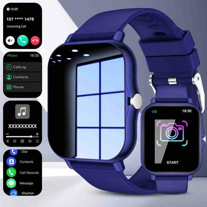 2026 New 1.83 Inch HD Full Touch Screen Smart Watch, Unisex, Supports Calling, Step Counting, Calorie Calculation, Multiple Sports Modes, Message & Call Notifications, Multi-Function Smart Watch, Suitable For Sports