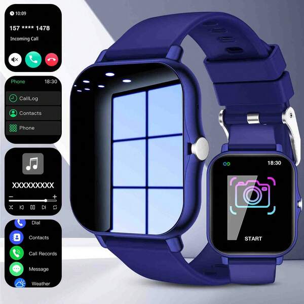 2026 New 1.83 Inch HD Full Touch Screen Smart Watch, Unisex, Supports Calling, Step Counting, Calorie Calculation, Multiple Sports Modes, Message & Call Notifications, Multi-Function Smart Watch, Suitable For Sports