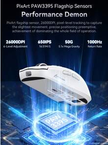 ATTACK SHARK Mouse Nirkabel Ringan PAW3395 Gaming Tiga Mode Mouse Bluetooth Nirkabel Pengisian Daya dengan Basis RGB Mouse Gaming Kompetitif Komputer - View 5