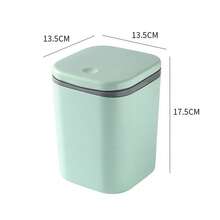 Mini Desktop Trash Can With Rotating Lid, Small Plastic Waste Basket, Odor-Proof Desktop Trash Can, Suitable For Paper Scraps, Fruit Peels, Keeps Desktop Tidy, Suitable For Home, Office, Bedroom, Coffee Table, Living Room, Study, Bathroom - A - View 9