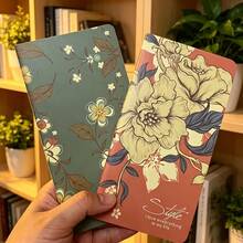 2 Packs Bohemian Floral Notebooks, 48 Sheets (96 Pages) With Thick Kraft Paper Inner Pages, Artistic Printed Cover, Portable Compact Size, Suitable For Student Note-Taking, Office Memos, Travel Journals, And Daily Essays. High-Value Vintage Style - Multicolor - View 11