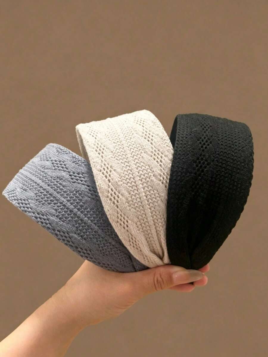 Fashionable Versatile Minimalist Solid Color Wide Headband