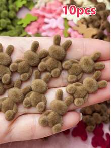 10pcs Resin Cartoon Rabbit Accessories, Suitable For Christmas Decoration, Phone Case Accessories And Hair Clips, Multi-Color Cute Rabbit Shape DIY Handmade Materials, Perfect As Christmas Theme Party Decoration Accessories And Christmas Ornaments - Multi-color - View 15