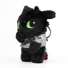 Miniso Toothless Plush Keychain, Cute Night Fury Stuffed Pendant, Backpack Decor Gift - Black - View 3