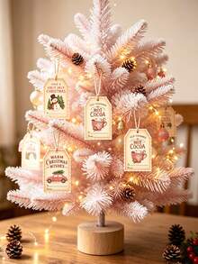 Vintage Christmas Gift Tags With Rope, Santa Claus Pattern Retro Christmas Hanging Name Tags, Suitable For Gift Wrapping, Holiday Home Decor, Christmas Tree Decoration, Label Packaging Name Cards - Christmas Gift Tags - View 6