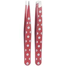 2pcs Eyebrow Tweezers, Polka Dot Fresh Minimalist Style, Easy To Carry, Simple To Use, Exquisite Gift For Friends - Multicolor - View 8
