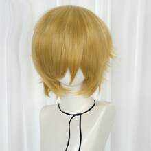 Wig Unisex Medium-Short 12 Inci, Terbuat dari Serat Sintetis Tahan Panas, Cocok untuk Cosplay, Pemakaian Sehari-hari, Foto Pesta, Tersedia dalam Berbagai Warna - MultiWarna - View 27