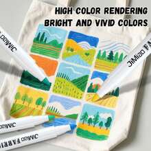 6-48 Colors Fabric Marker Pen Set, Fine Tip Fabric Painting Pens Suitable For Clothes, Textiles, T-Shirts, Fabric Bags, Hats, DIY Handicrafts, Clothing - Fabric Markers - View 6
