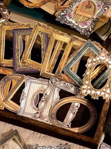 Frame Sticker Pack 2D Flat Vintage Sticker Cutout Frame Decor Sticker Junk Journal Supplies Scrapbooking Collage Materials Planner Creative Stationery(Random Style) - A - View 2