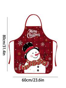 Christmas Kitchen Chef Cooking Apron, A Cute Santa Baking Apron, A Christmas Party Gift, Suitable For Cooking, Barbecue Activities And Christmas Party Decorations. - Multicolor - View 10