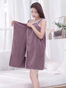 Quick-Drying Absorbent Towel, Bath Supplies, Bathroom Accessories, Soft Skin-Friendly Multi-Function Bathrobe And Beach Towel - Multicolor - View 15