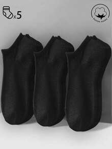 30/20/15/10/5/3/1 Pasang Kaos Kaki Katun Wanita Tanpa Jahitan, Putih/Abu-abu/Hitam, Musim Semi, Musim Panas, Jaring Bernapas, Cocok untuk Pemakaian Sehari-hari, Warna Acak - MultiWarna - View 3