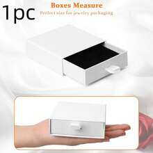 10pcs Small Pink Cardboard Jewelry Boxes With Lids And Sponge Linings, Ring Earring Necklace Jewelry Display Storage Boxes, Holiday Party Gift Boxes For Friends And Family - Baby Pink - View 12