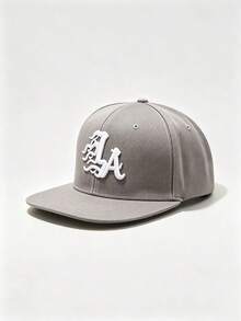 1pc Vintage LA Letter Embroidered Flat Brim Baseball Cap, Hip-Hop Street Style Adjustable Sun Hat, Unisex, Suitable For Daily Outdoor Sports - Multiple Styles - View 4