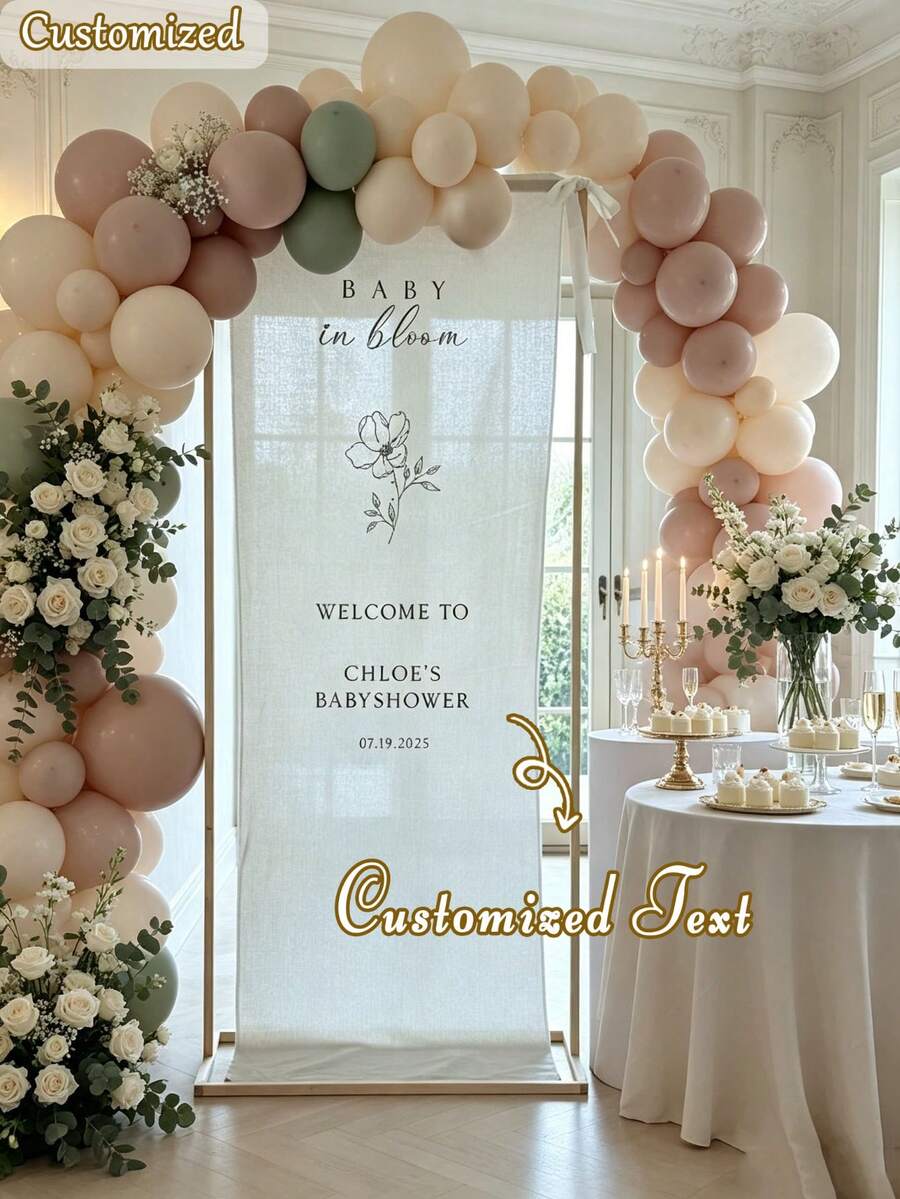 Custom Welcome Banner Personalized Name Date Party Entrance Decoration Themed Party Entrance Decoration - Multicolor - View 1
