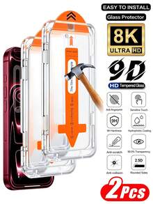 2 Packs [2026 New] 9H+ Tempered Glass Screen Protector Compatible With Iphone 18 Pro Max/18 Pro/17 Pro Max/17/16 Pro Max/Compatible With Iphone Air/16/15 Pro Max/15 Pro/15 Plus/14/13/12/11/X/XR/XS Max, HD Clear Anti-Fingerprint, Smooth Full Coverage, Shockproof, Bubble Free Easy Install, Automatic Application, Mother's Day Gift - Clear - View 40