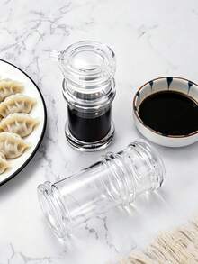 1pc Plastic Transparent Seasoning Bottle, Acrylic Sauce & Vinegar Dispenser For Kitchen, Restaurant, Home Storage - Multicolor - View 6