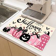 1pc Halloween Pumpkin Pattern, 2D Printed Flat Stove Mat, Rubber Non-Slip Heat-Resistant Stove Cover Pad, Suitable For Induction Cooktop, Glass Stove, Multi-Function Scratch-Resistant Mat, Best Choice For Oven, Washing Machine, Dryer, Kitchen Decor - Multicolor - View 13
