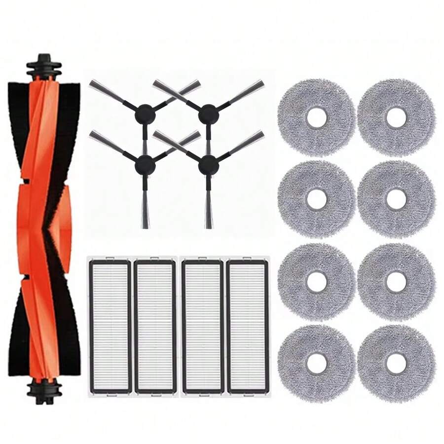 Replacement Accessories For Xiaomi Robot Vacuum S20+ / S10 Plus / B108GL / B105, Main Brush, Side Brush, HEPA Filter, Mop Cloth - 17 Pieces - View 1