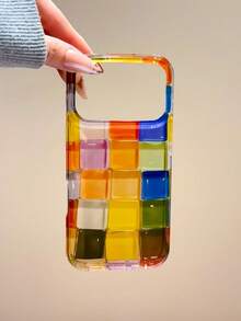 Colorful Plaid Phone Case Compatible With Apple 17 Pro Max, 16, 15, 14, 16 Pro, 18, 18 Pro Max, Premium Fresh Creative Fashion Full Coverage Protective Shell For Women - Color - View 4