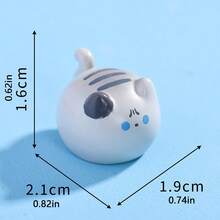 6pcs Random Creative Cute Bun Cat Car Dashboard Desktop Ornament DIY Car Interior Office Desk Computer Screen Decoration Accessories - Kitten - View 5