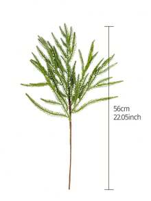 Green Artificial Pine Needle Branches, Faux Fir Pine Stems, DIY Christmas Wreath, Garland, Bouquet, Artificial Greenery For Wedding, Home, Tabletop, Holiday Decor, Photo Props - Green - View 2
