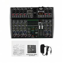 AK 8-Channel Professional Audio Mixer, 99 DSP, Bluetooth Connectivity For Mobile Phones, Built-In USB Interface, Computer Recording Capability, Compatible With 12V Car Power And 48V Phantom Power. Ideal For Live Broadcasts, Small Concerts, Etc. - US A Type Plug(110-127V) - View 12
