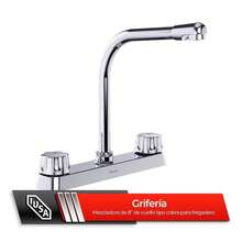 8" Kitchen Faucet With Cobra Neck And Hexagonal Handles, Primo Essential, IUSA - Silver - View 3