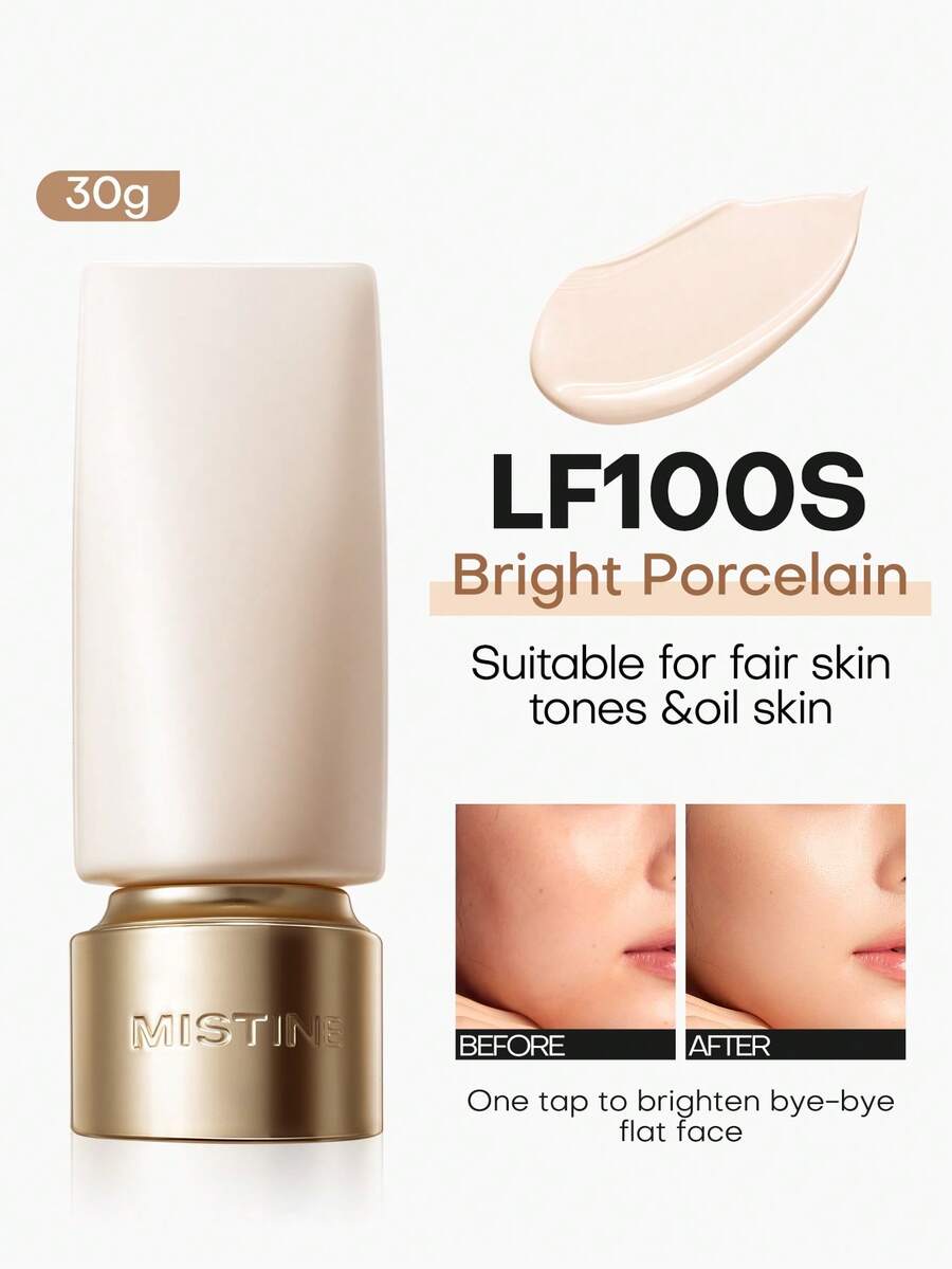 Mistine Soft Focus Lock Light Foundation 24H Long-Lasting No-Smudge Concealing Hydrating Adhering For Combination Oily Skin - LF100S - View 1
