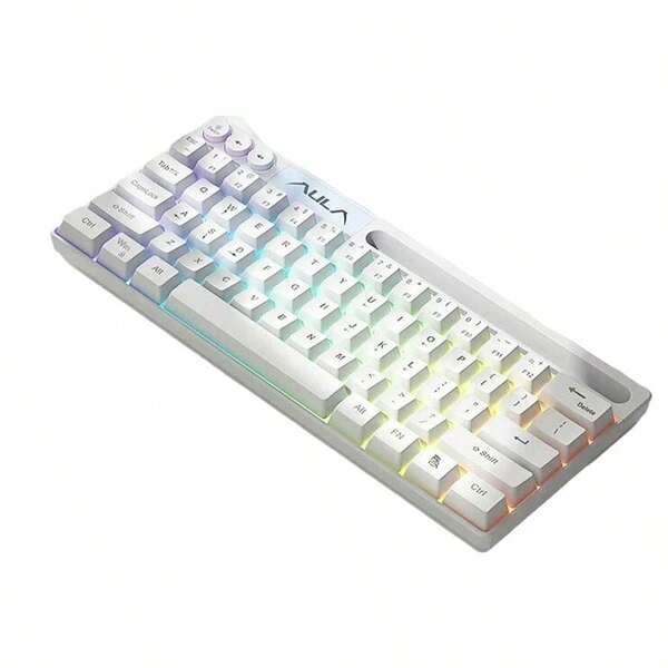 AULA Mechanical Tactile Keyboard 64 Keys RGB Backlit Wired Mini Keyboard Compatible With Laptop PC Portable Mouse Computer Keyboard Original Aula Gaming Keyboard