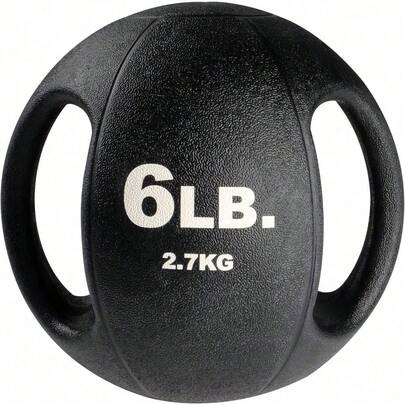 Heavy-Duty Exercise Medicine Balls With Dual Handles, Durable Non Slip Rubber Grip Medicine Ball For Weights Training, Weightlifting & Core Workouts.