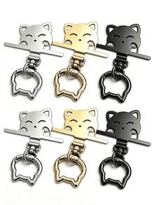 1pc/3pcs 2-In-1 Stainless Steel Phone Lanyard Clip 360° Rotating No-Tangle + Cute Cat Head Spring Ring, Durable Metal Connector, Card, Washer, Phone Accessory Connector, Fixed Hook, Fixed Bracket, Compatible With Crossbody Strap, Wrist Strap And Phone Chain, Universal Phone Accessory - Multicolor - View 19