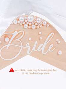 Wedding Hanger Set, Wooden Wedding Dress Hanger, Suit And Off-Shoulder Dress Hanger With Ribbon, Suitable For Bride And Groom, Perfect For Wedding Dress And Suit, Wedding Accessories, Wedding Decoration Items - Multicolor - View 9