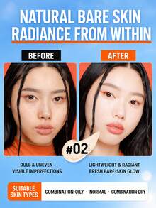 Maybelline 美寶林 Nude Glow Revitalizing Lotion #02 試用裝 5ml，1/3件可選，改善肌膚紋理，三重精華保濕，維生素C亮白，提亮膚色，適合中性至油性肌膚 - 美寶蓮早C管素顏霜 02 - 查看 9