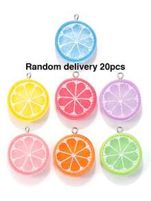 10/20/100pcs Double-Sided Lemon Slice Jewelry Accessories DIY Earrings Pendant Keychain Phone Charm Bag Pendant Doll Machine - Small Lemon Slices - View 21