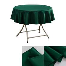 1PC Indoor/Outdoor Round Tablecloth, Warm Atmosphere, Pure White Round Tablecloth, Study Desk Decoration, Living Room Dining Table Arrangement, Suitable For Daily Family Meals, Weekend Breakfast - Multicolor - View 22