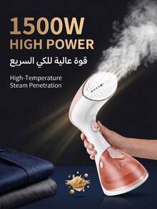 SOKANY-3050 Handheld Garment Steamer 1500W Portable Steam Iron 260ML Water Tank Fast Heating Stainless Steel Plate Wrinkle Removal Home & Travel Use - Coral Orange - View 4